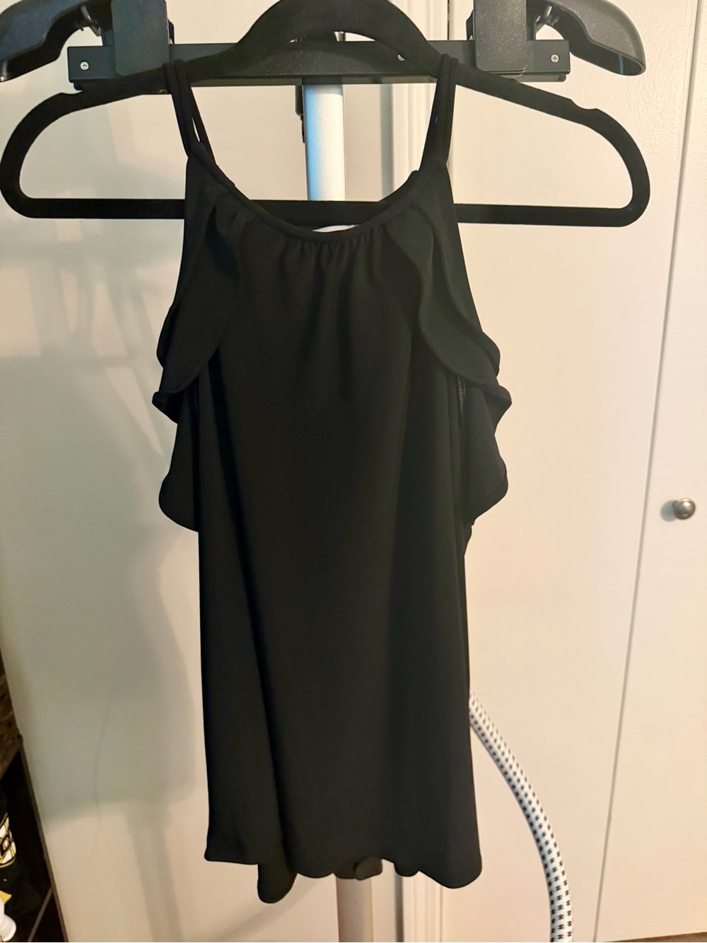 White House Black Market Black Sleeveless Halter Top